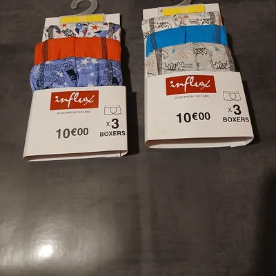 lot 6 boxers garcon influx 2/3 ans